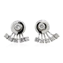 14KT White Gold 0.60 ctw Diamond Earrings