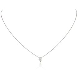 14KT White Gold 0.47 ctw Diamond Solitaire Necklace