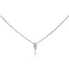 Image 2 : 14KT White Gold 0.47 ctw Diamond Solitaire Necklace