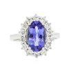 Image 1 : 14KT White Gold 2.77 ctw Tanzanite and Diamond Ring