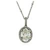 Image 1 : 18KT White Gold 1.37 ctw Diamond Pendant With Chain