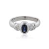 Image 1 : 14KT White Gold 1.00 ctw Sapphire and Diamond Ring