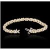 Image 3 : 14KT Yellow Gold 2.23 ctw Diamond Tennis Bracelet