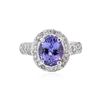 Image 1 : 14KT White Gold 3.37 ctw Tanzanite and Diamond Ring