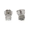 Image 1 : 14KT White Gold 0.59 ctw Diamond Stud Earrings