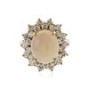 Image 1 : 14KT Rose Gold 8.25 ctw Opal and Diamond Ring
