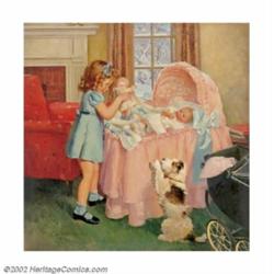 Frederick Sands Brunner (1886-1954) Original Calendar Art (c.1930). A skillful illustrator, F. Sands