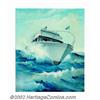 Image 1 : Robert H. Coen - Original Advertising Painting (1950-1960). An accomplished and desirable boating ad