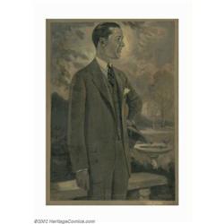 C. L. Cole - Original Advertising Painting (1924). An excellent, early men's fashion ad. Painted in.