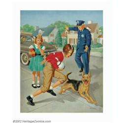Edward D'Ancona - Original Calendar Art (c.1960). Known both for his sensual pin-up art and his deli
