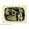 Image 1 : Howell Dodd - Original Magazine Story Illustration (1945-1950). A tight and expertly rendered image,