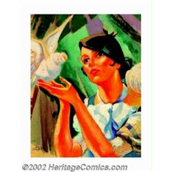 Peter Driben (1903-1968) Original Illustration (1925-1930). Painted by Driben when he was living in.