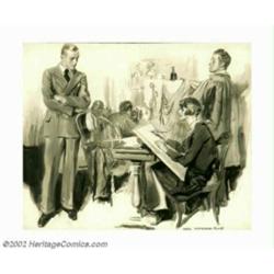 James Montgomery Flagg (1877-1960) Original Story Illustration (c.1930). This large and impressive c