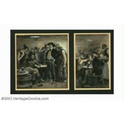 John Gannam (1907-1965) Original Story Illustration (c.1930). Working primarily in watercolors, John