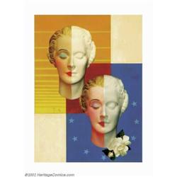 Edwin A. Georgi (1896-1964) Original Magazine Story Illustration (c.1935). This deco-style painting.