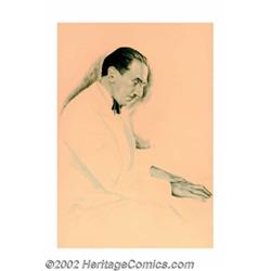 Cardwell S. Higgins (1902-1983) Original Painting (c.1930). An impressive portrait of famed pianist.