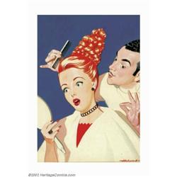 Dal Holcomb - Original Magazine Cover Art (1942). This Holcomb image, titled "New Hairdo," appeared.