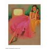 Image 1 : Earl Steffa Moran (1893-1984) Original Pin-up Painting (c.1953). This is one of the rare "Steffa" im