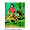 Image 1 : K. O. Munson - Original Pin-up Painting (c.1940). K. O. Munson began working in advertising art befo