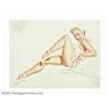 Image 1 : George Petty (1894-1975) Original Pin-up Calendar Art (1956). George Petty's enormously successful c