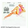 Image 2 : George Petty (1894-1975) Original Pin-up Calendar Art (1956). George Petty's enormously successful c
