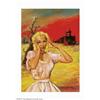 Image 1 : Paul Rader - Attributed - Original Paperback Cover Art (c.1965). Original gothic paperback cover art