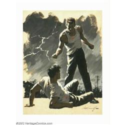 Arthur Sarnoff (1912-2000) Original Magazine Story Illustration (1953). A powerful and dramatic imag