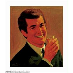 Arthur Sarnoff (1912-2000) Original Advertising Art (c.1960). A liquor advertising image that is ski