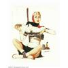 Image 1 : Mauro Scali - Original Pin-up Painting (c.1960). Another Scali girl, this one with a winter theme, a