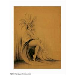 Charles Gates Sheldon (1889-1960) Original Illustration (1920-1925). An exquisite art deco image of.