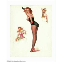 T. N. Thompson - Original Pin-up Painting (1958). T. N. Thompson took over the famous yearly "Artist