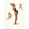 Image 1 : T. N. Thompson - Original Pin-up Painting (1958). T. N. Thompson took over the famous yearly "Artist
