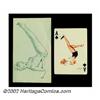 Image 3 : Alberto Vargas (1896-1983) Original Pin-up Sketch (1950). This rare sketch for the "Ace of Clubs" wa