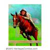 Image 1 : E. Yorkdale - Original Calendar Art (c.1930). This equestrian image was published as a calendar prin