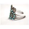 Image 2 : Navajo Silver Old Pawn Turquoise Cluster Bracelet