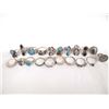 Image 1 : Collection of 20 Native American Sterling Rings