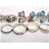 Image 3 : Collection of 20 Native American Sterling Rings