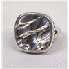Image 1 : Sterling Silver Abalone Ring, Size 7.25