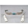 Image 2 : Sterling Turquoise Bracelet and Earrings