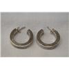 Image 1 : Navajo Sterling Silver Hoop Earrings