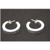 Image 2 : Navajo Sterling Silver Hoop Earrings