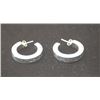 Image 3 : Navajo Sterling Silver Hoop Earrings