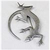 Image 2 : Large Sterling Silver Lizard Pin