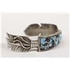 Image 2 : Navajo Sterling Turquoise Bracelet by Verdy Jake