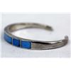 Image 2 : Vintage Navajo Sterling Turquoise Inlay Bracelet