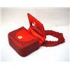 Image 1 : Red Beaded Purse With Magnetic Closure & Mirror