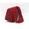 Image 2 : Red Beaded Purse With Magnetic Closure & Mirror