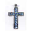 Image 1 : Navajo Sterling Turquoise Cross Pendant by K Jones