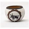 Image 1 : Zuni Miniature Deer Pottery Bowl by E H Kalestewa