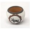 Image 2 : Zuni Miniature Deer Pottery Bowl by E H Kalestewa